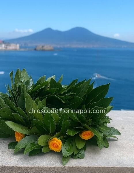Coroncina laurea  con roselline