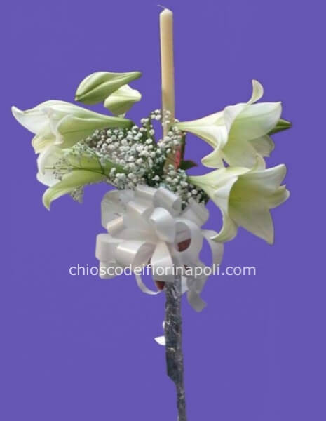 Lilium Prima Comunione con Nebbiolina e Fiocco